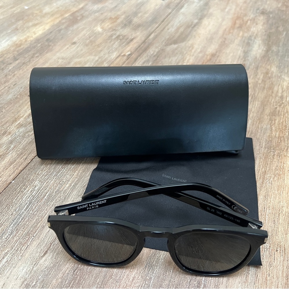 Saint Laurent SL28 Black/Black Polarized Sunglasses